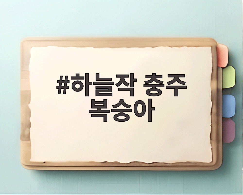 하늘작 충주 복숭아