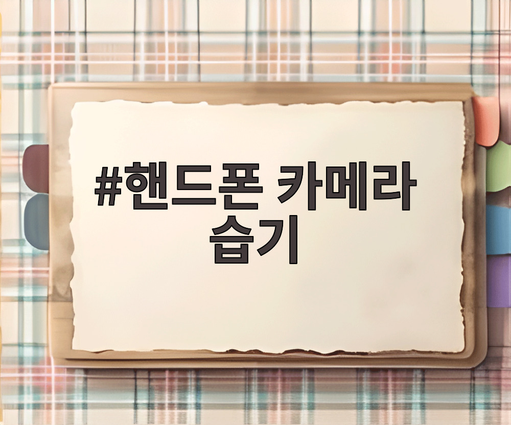 핸드폰 카메라 습기