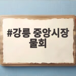강릉 중앙시장 물회