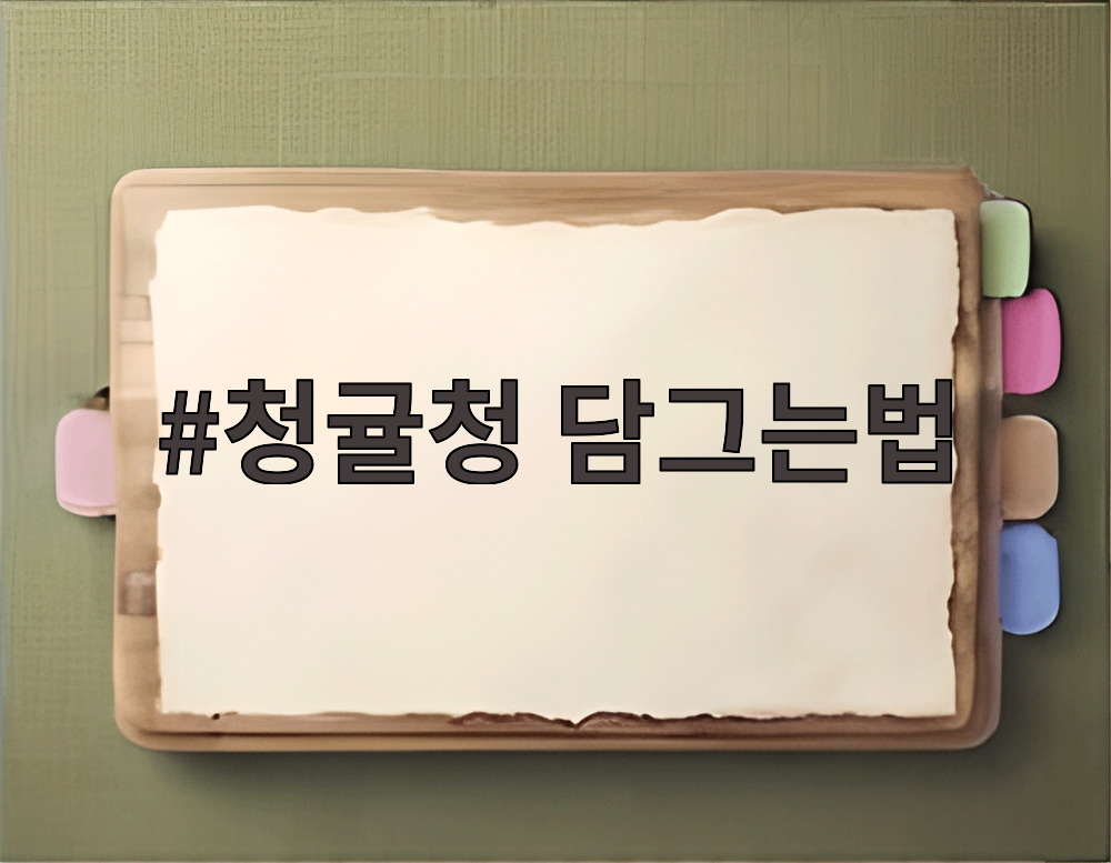 청귤청 담그는법