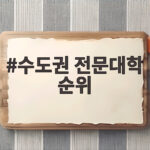 수도권 전문대학 순위와 취업률 비교 수도권 전문대학 순위