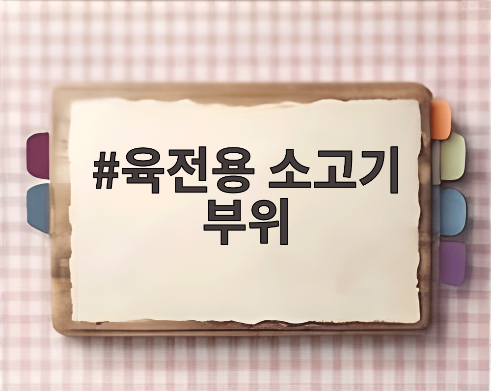 육전용 소고기 부위