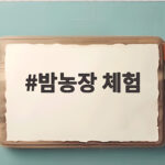 밤농장 체험