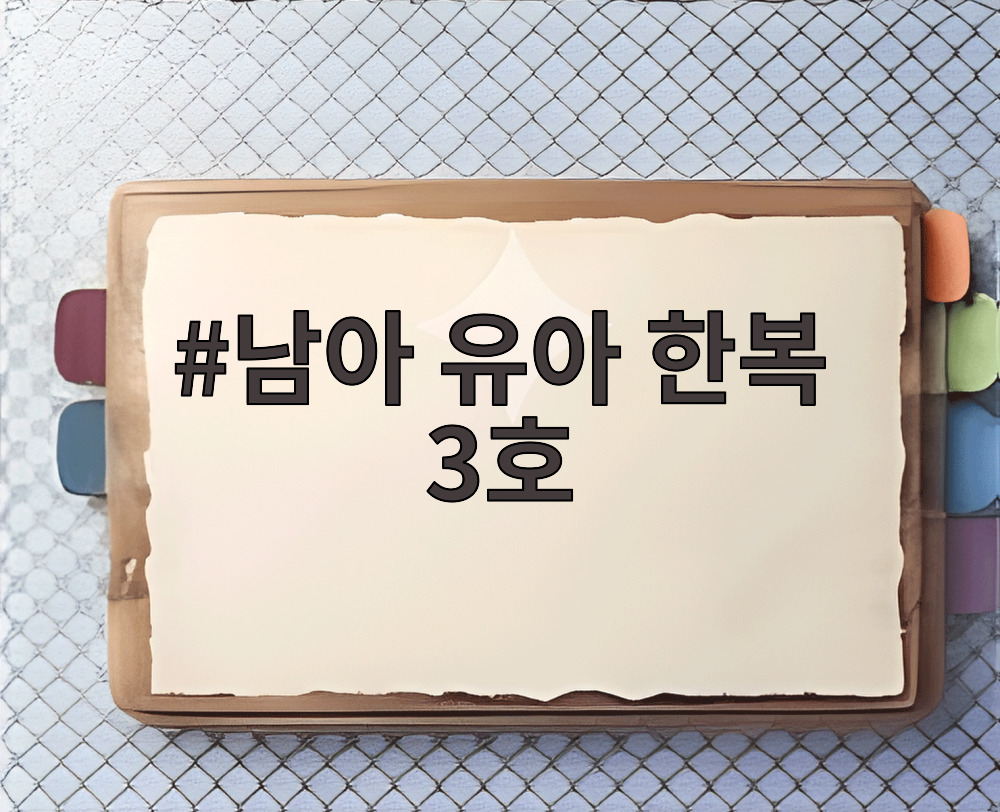 남아 유아 한복 3호