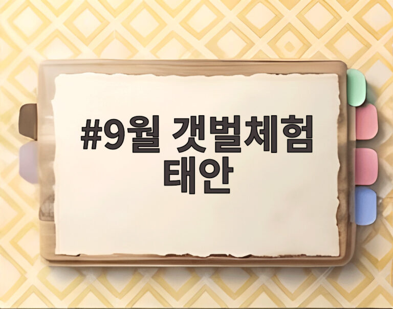 9월 갯벌체험 태안