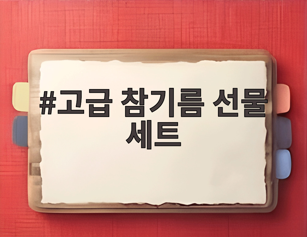 고급 참기름 선물 세트