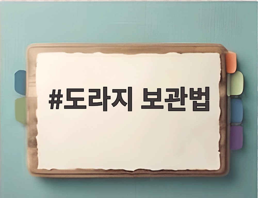 도라지 보관법