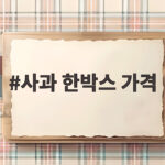 사과 한박스 가격