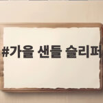 가을 샌들 슬리퍼 보관과 관리 가을 샌들 슬리퍼