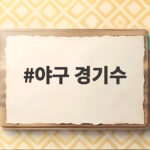 야구 경기수