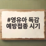 영유아 독감 예방접종 시기와 횟수 정리 영유아 독감 예방접종 시기