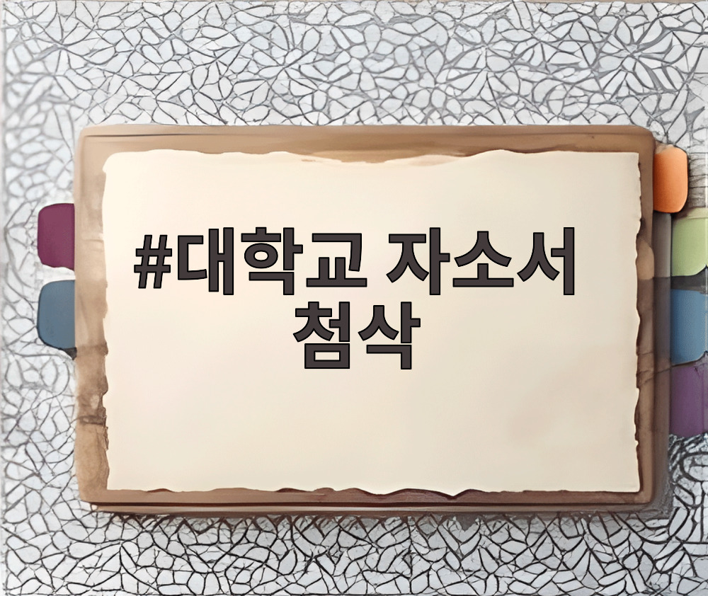 대학교 자소서 첨삭