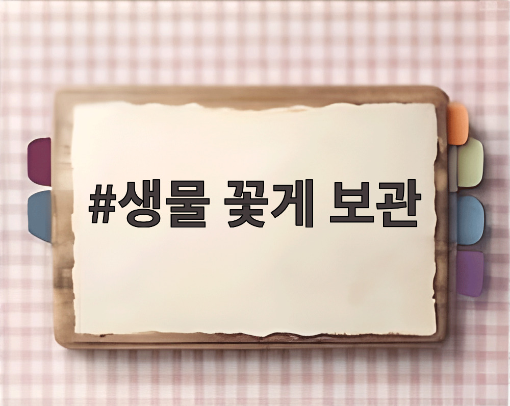 생물 꽃게 보관