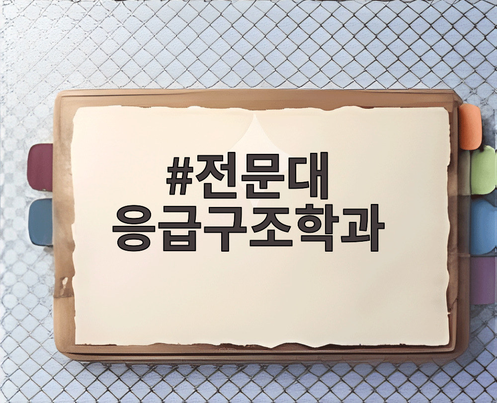전문대 응급구조학과