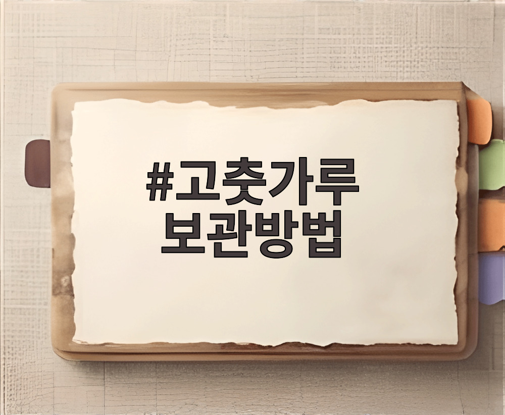고춧가루 보관방법