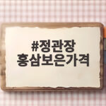 정관장 홍삼보은가격 한눈에 확인하기 정관장 홍삼보은가격