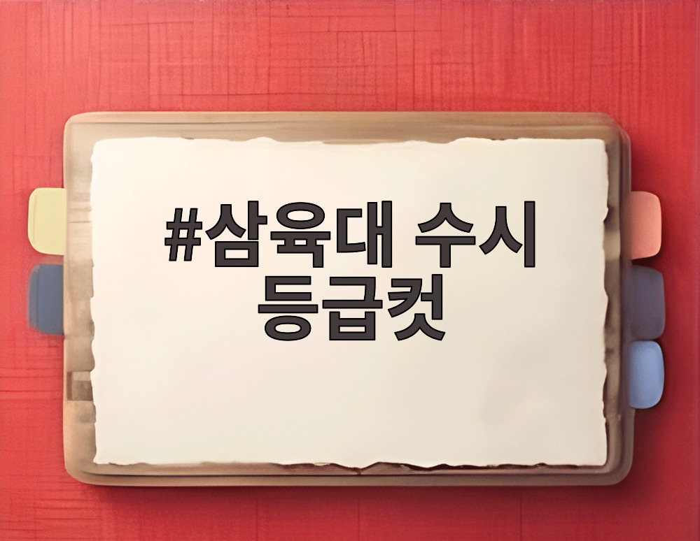 삼육대 수시 등급컷