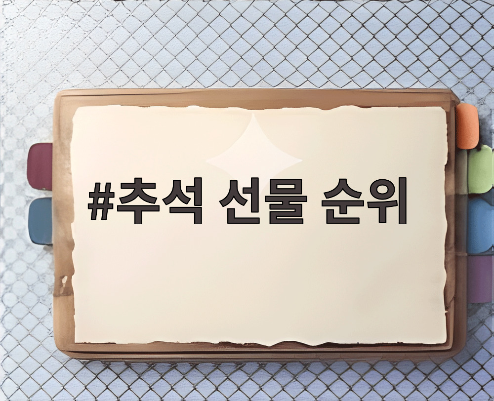 추석 선물 순위