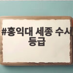 홍익대 세종 수시 등급