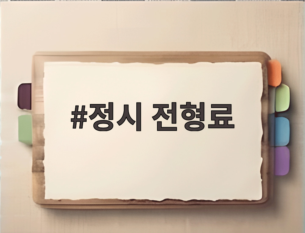 정시 전형료