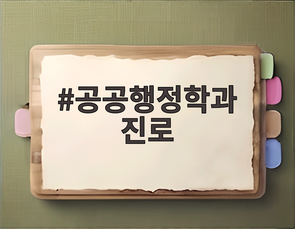 공공행정학과 진로