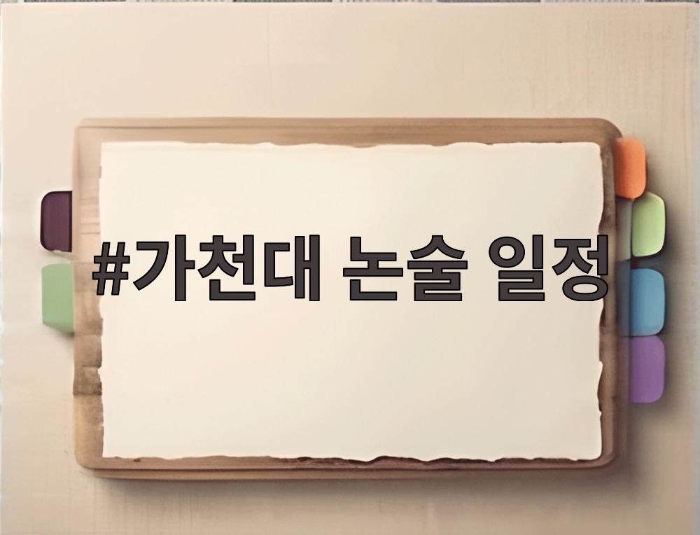 가천대 논술 일정