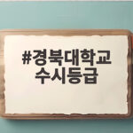 경북대학교 수시등급