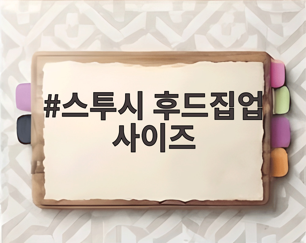 스투시 후드집업 사이즈