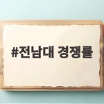 전남대 경쟁률 2027 수시 정시 편입 총정리 전남대 경쟁률