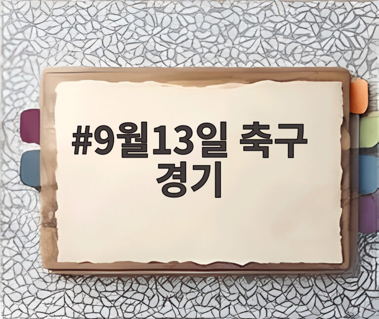 9월13일 축구 경기