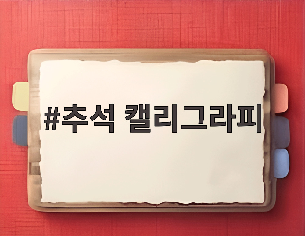 추석 캘리그라피