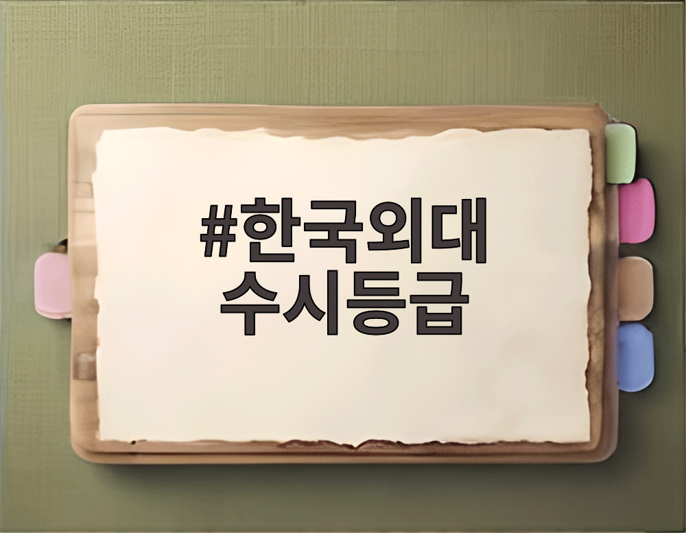 한국외대 수시등급