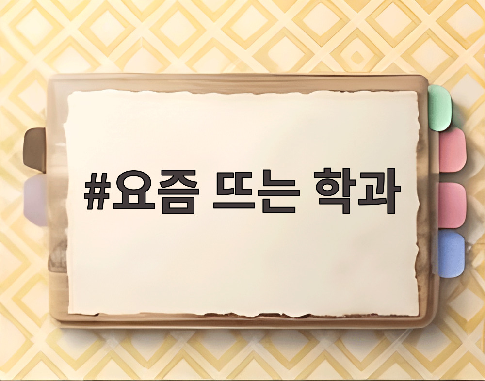 요즘 뜨는 학과