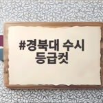 경북대 수시 등급컷 2027 확인법 경북대 수시 등급컷
