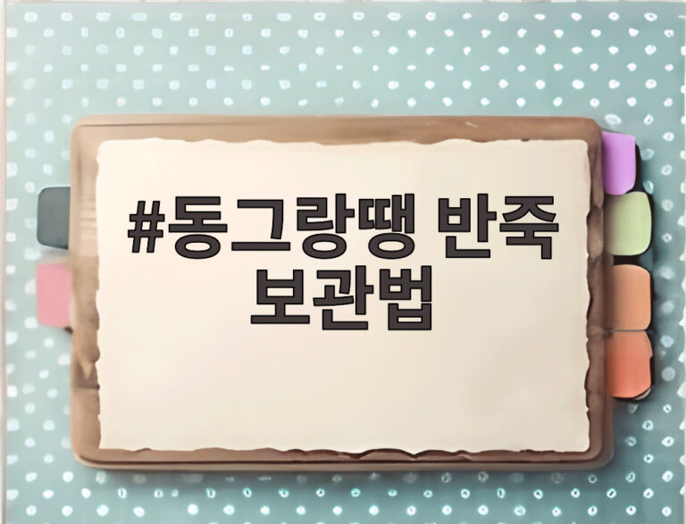 동그랑땡 반죽 보관법