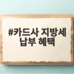 카드사 지방세 납부 혜택