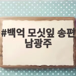 백억 모싯잎 송편 남광주