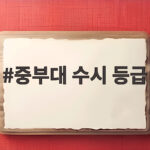 중부대 수시 등급