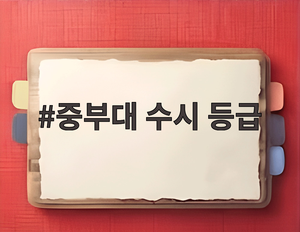 중부대 수시 등급