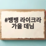 뱅뱅 라이크라 가을 데님