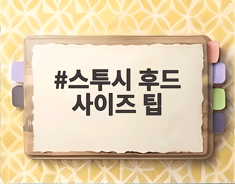 스투시 후드 사이즈 팁