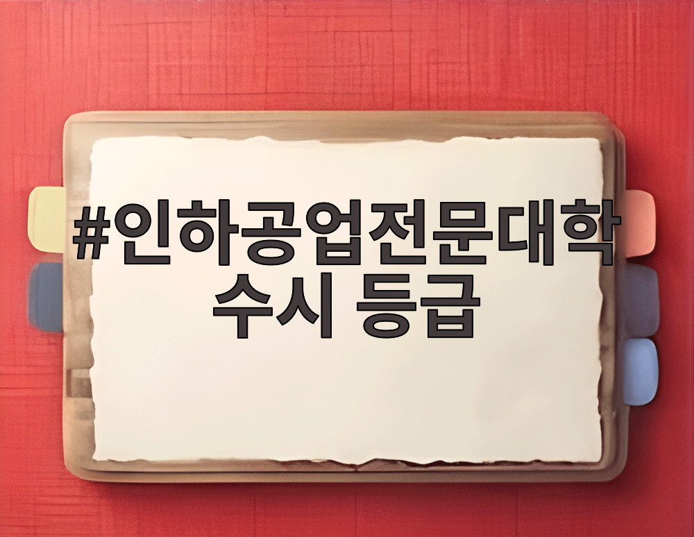 인하공업전문대학 수시 등급