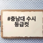 충남대 수시 등급컷