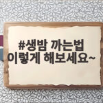 생밤 까는법 이렇게 해보세요 생밤 까는법 이렇게 해보세요~