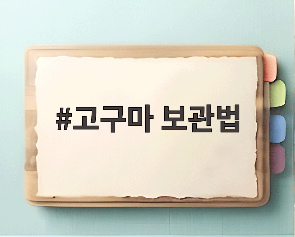 고구마 보관법
