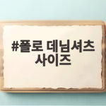 폴로 데님셔츠 사이즈 고민 이 글 하나로 종결합니다 폴로 데님셔츠 사이즈
