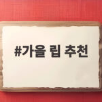가을 립 추천 퍼스널 컬러에 따라 잘 어울리는 컬러 고르는 방법 가을 립 추천