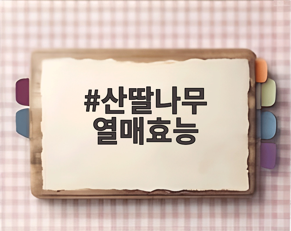 산딸나무 열매효능