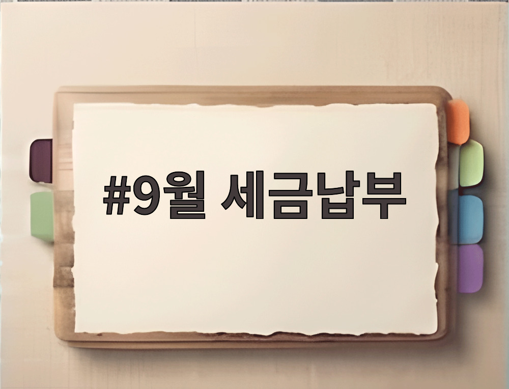 9월 세금납부