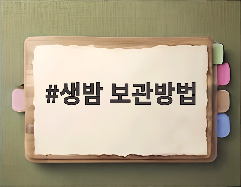 생밤 보관방법